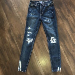 American Eagle Raw Hem Super Hi Rose Jegging 4